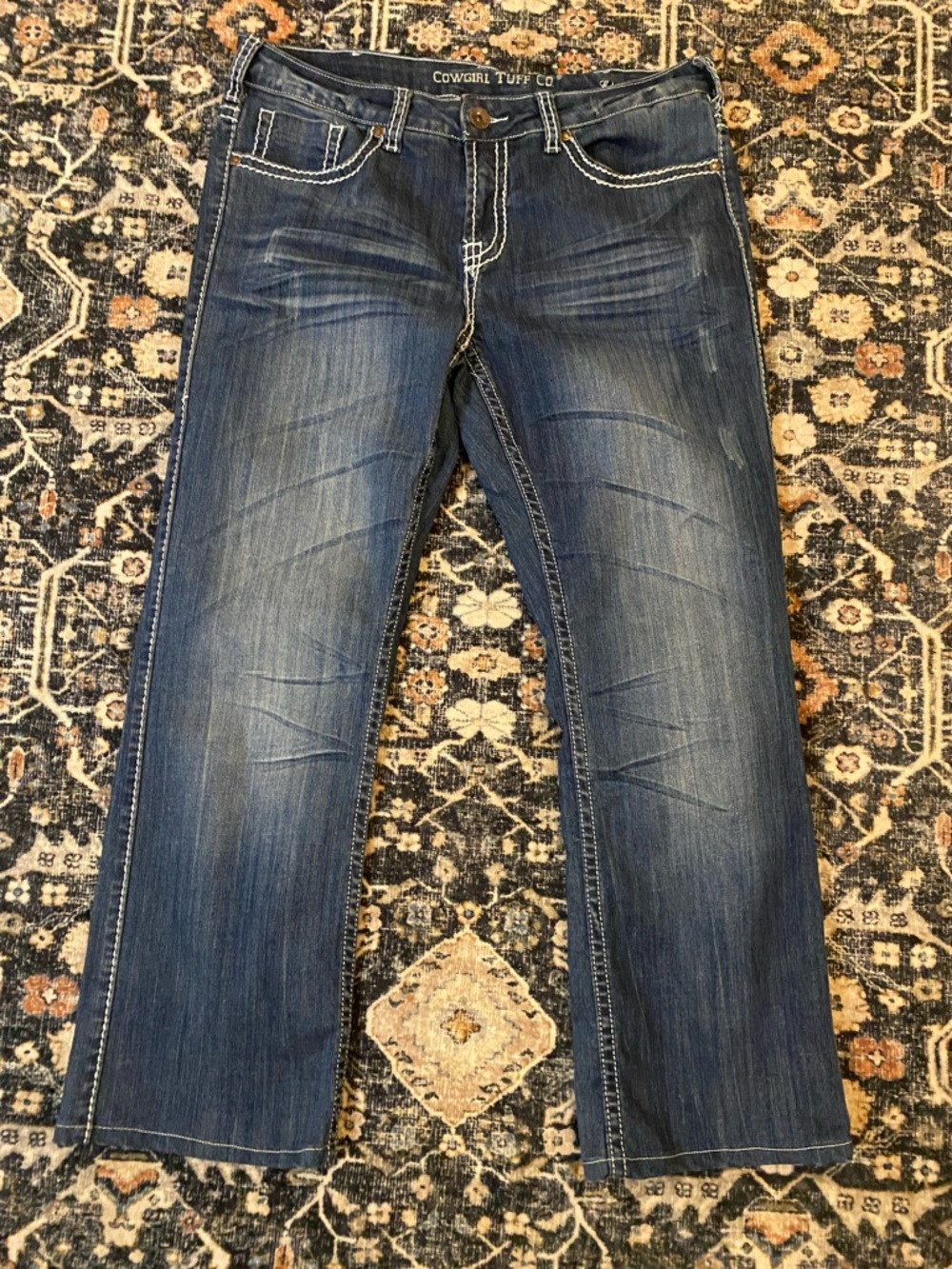 Cowgirl Tuff Jeans 33 waist 27 inch inseam petite ladies jeans